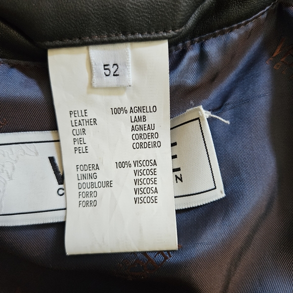 Mens Versace black leather blazer - Picture 5 of 7